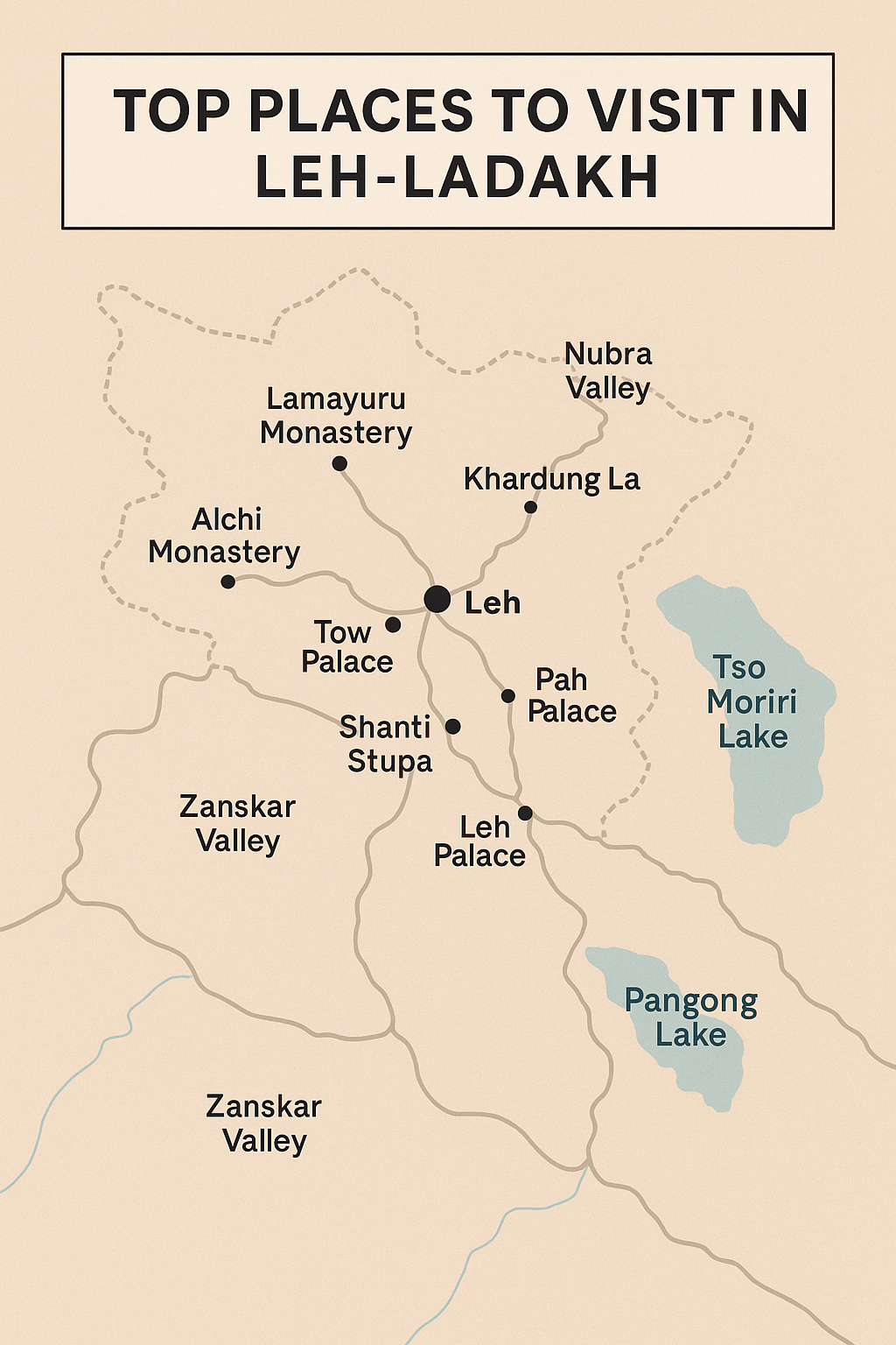 Map Leh Ladakh
